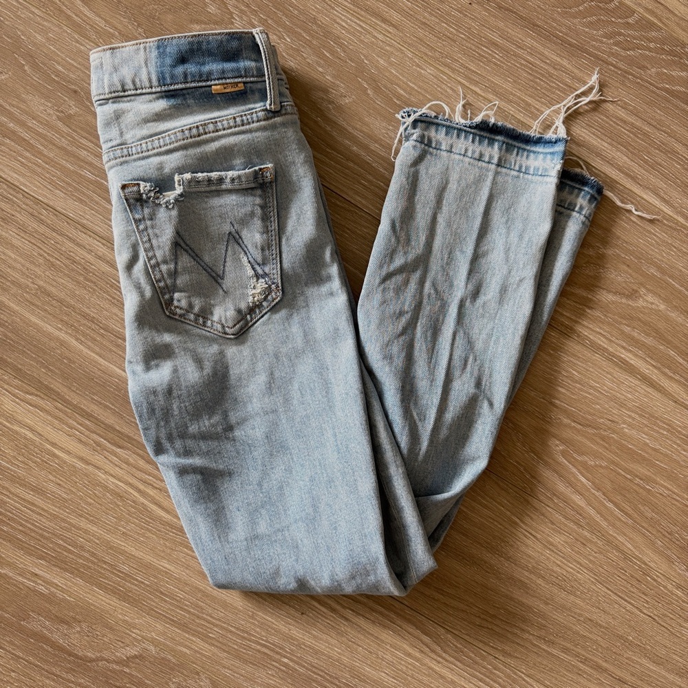 Mother Superior Jeans The Rascal Undone Hem Vacation Temptation sz 24 - Picture 2 of 11